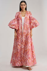 PINK SORBET BROCADE DUSTER