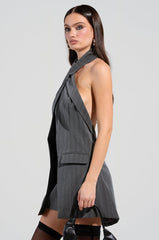 SO YESTERDAY HALTER MINI DRESS