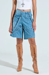 GRAB ME CLOSER DENIM BERMUDA SHORT