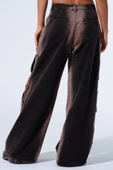 X ON MY HEART WIDE LEG DENIM PANT IN GREY