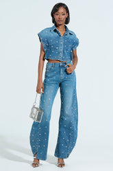 UNBUTTONED AND UNBOTHERED HARDWARE DENIM PANT