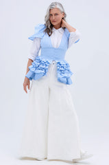 TRENDY AND COOL WHITE WIDE LEG DENIM PANT