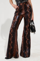 SNAKESKIN PRINCESS PU TROUSER