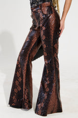 SNAKESKIN PRINCESS PU TROUSER