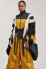 DON'T MIND ME HIGH LOW WINDBREAKER IN YELLOW