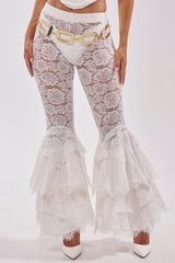 COACHELLA LACE RUFFLE PANTS