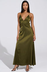STRAIGHT FROM THE 90'S SATIN MAXI DRESS