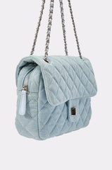 BLUE JEAN BABY DENIM QUILTED PURSE