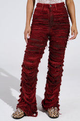 ON FIRE DISTRESSED DENIM PANT