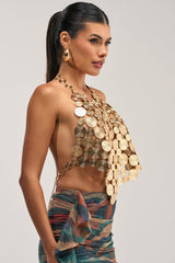GOING IN CIRCLES METAL CHAIN TOP