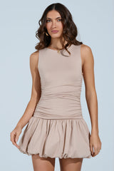 DARLING MINI DRESS IN BEIGE