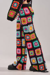 FESTIVAL GIRLY OVERSIZED CROCHET PANT IN MULTI