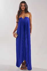 EMERALD DREAM SLEEVELESS MAXI DRESS IN BLUE