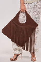 FRINGED OUT SHOULDER PURSE