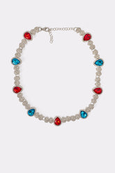 TOO TURNT RED AND BLUE NECKLACE