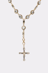 TOTALLY CROSSED NECKLACE IN GOLD