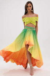 FEELING LUCKY HIGH LOW MAXI SKIRT