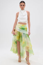 LIMONE CHIFFON MIDI SKIRT