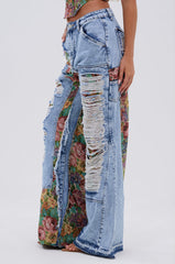 THOUGHT I KNEW YOU RELAXED DENIM WITH BROCADE