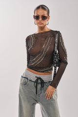 PINNED DOWN MESH TOP