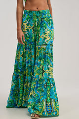 INTO THE GARDEN PALAZZO PANT IN GREEN MULTI