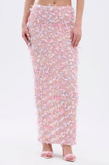 WILD AND FREE FRINGE MAXI SKIRT