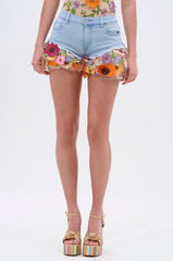 VIVI FLORAL DENIM SHORT