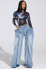 SEEING DOUBLE DECONSTRUCTED DENIM JEANS