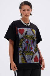 THE REAL QUEEN OF HEARTS OVERSIZED TEE