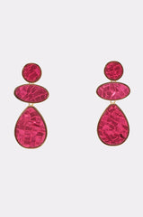 TRIPLE DROP EARRINGS IN PINK