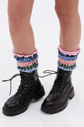 AZALEA WANG LUBNA BLACK FABRIC DETAIL BOOTIE