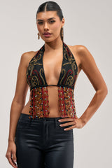 ANGEL ON EARTH BEADED BRALETTE TOP