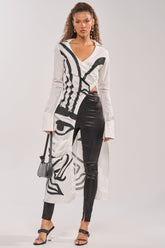 GET MY CLOSE UP EMBELLISHED ASYMMETRICAL BLOUSE