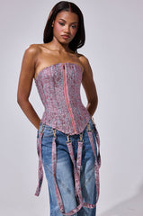 NO COMPETITION BROCADE CORSET