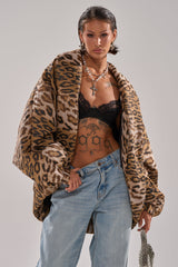 LOLA COCOON COAT IN JACQUARD
