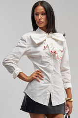 HANDS OFF POPLIN BLOUSE
