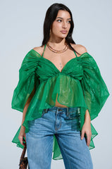 AN ELEGANT EVENING ORGANZA BLOUSE