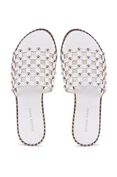 AZALEA WANG DOWE CAGED SANDAL IN WHITE