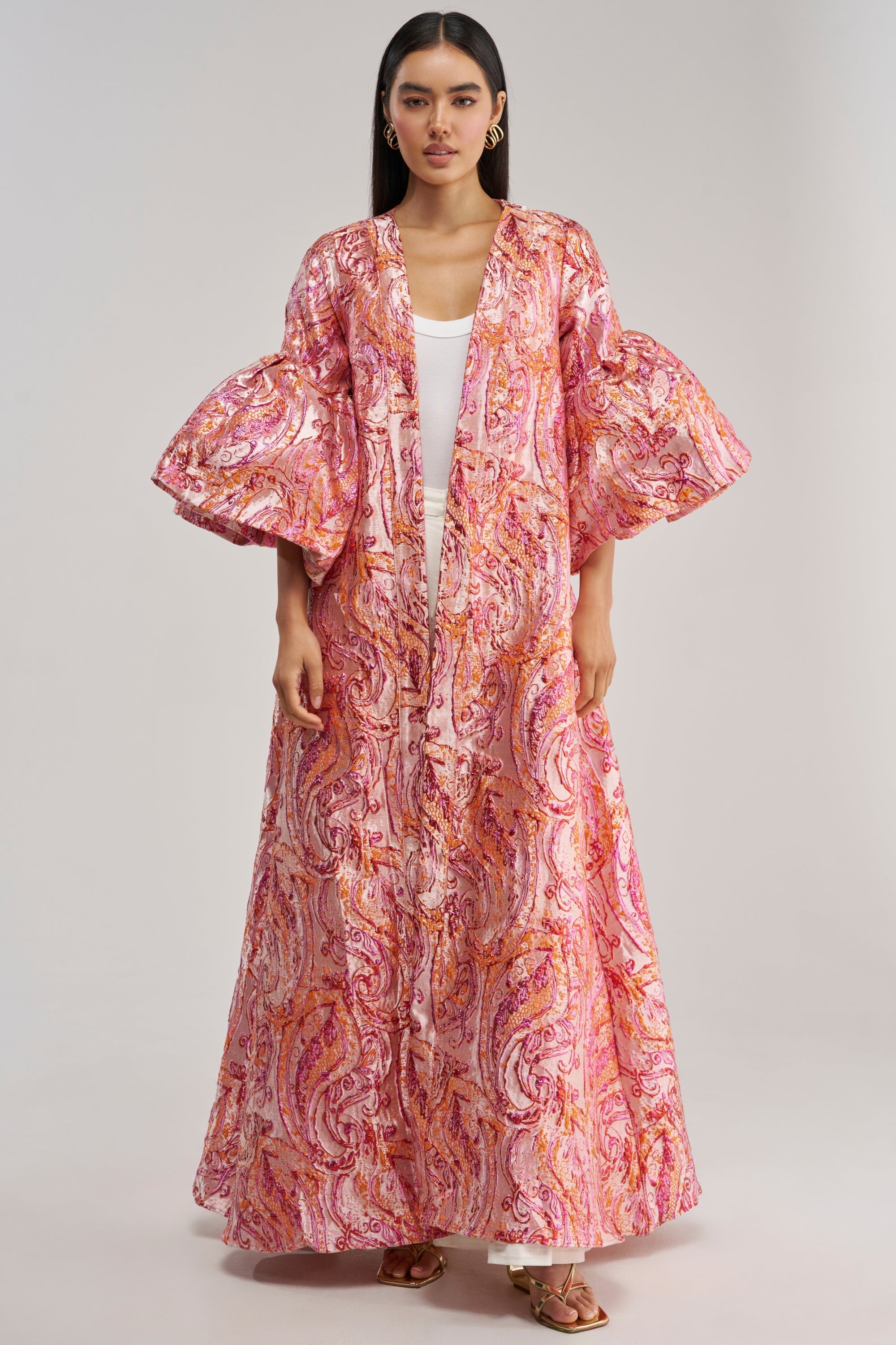 PINK SORBET BROCADE DUSTER
