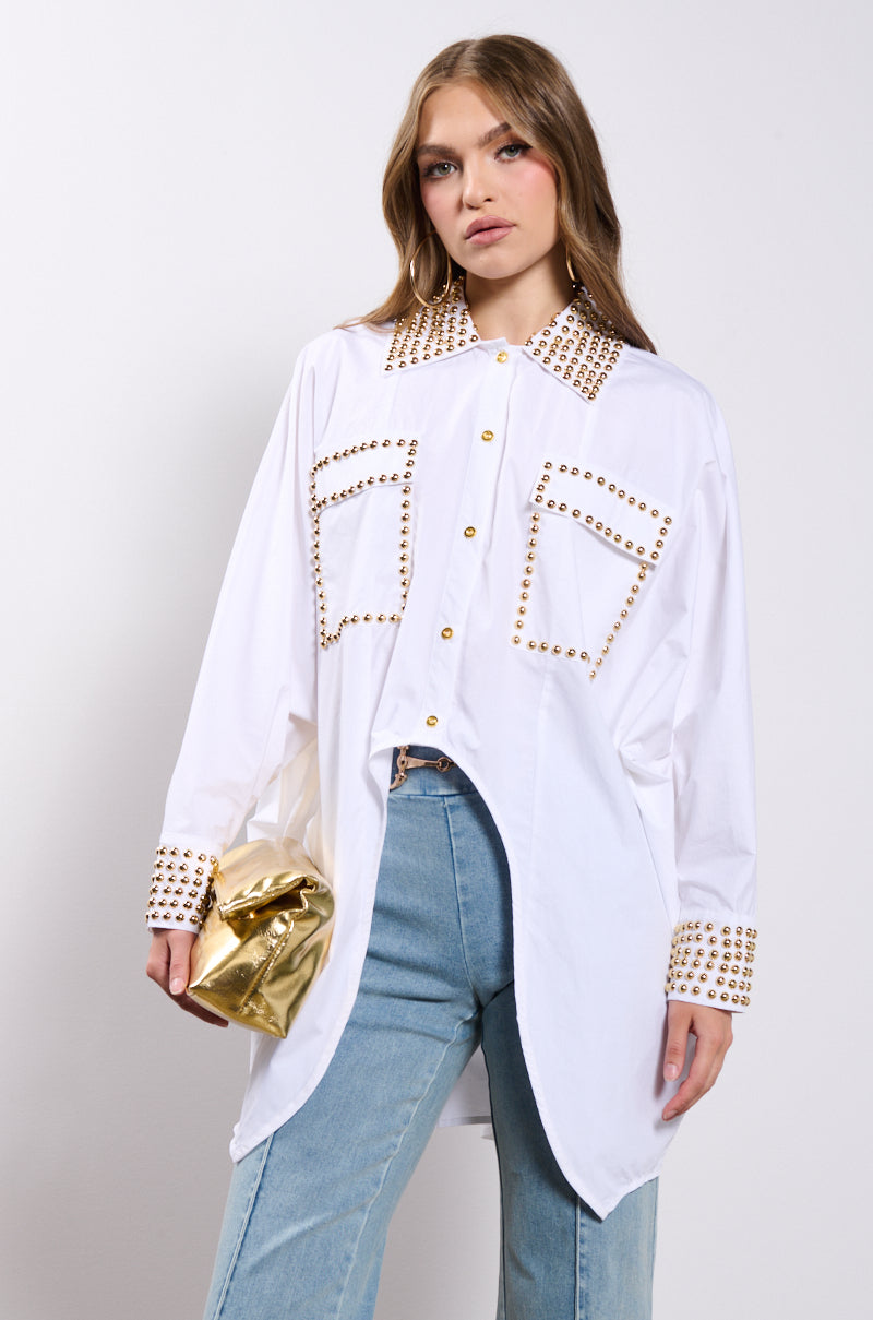 24 CARAT BUTTON DOWN POPLIN SHIRT