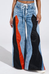 TOGETHER FOREVER DENIM PANT WITH PANELS