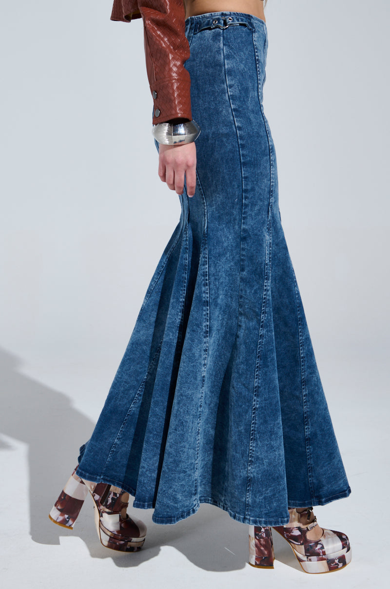 PAINTED LADY MAXI SKIRT WITH BUILT IN SHORT