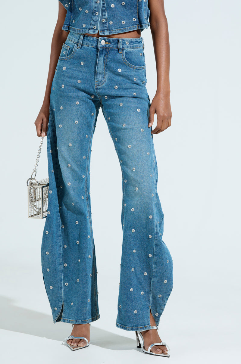 UNBUTTONED AND UNBOTHERED HARDWARE DENIM PANT