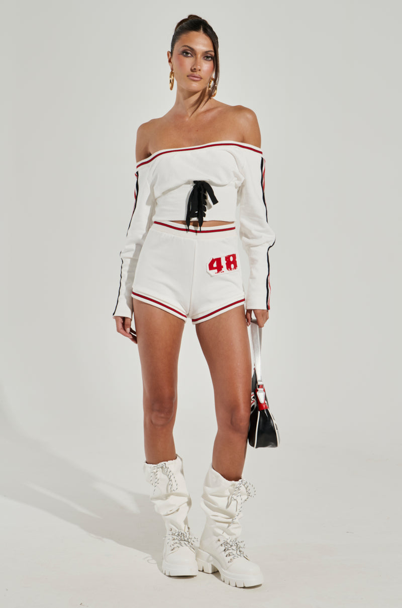 GO ALL THE WAY OFF THE SHOULDER SWEATSHIRT