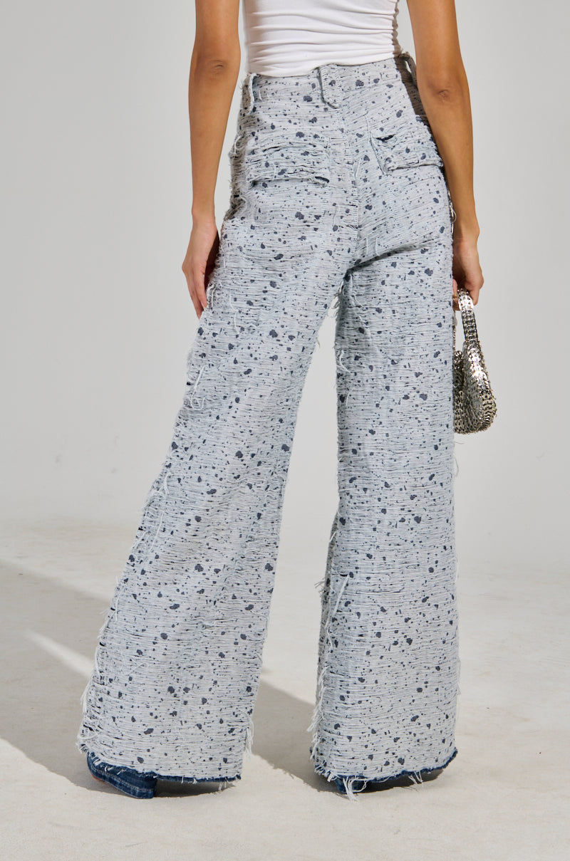 NEVER LOSE ME RELAXED DISTRESSED DENIM
