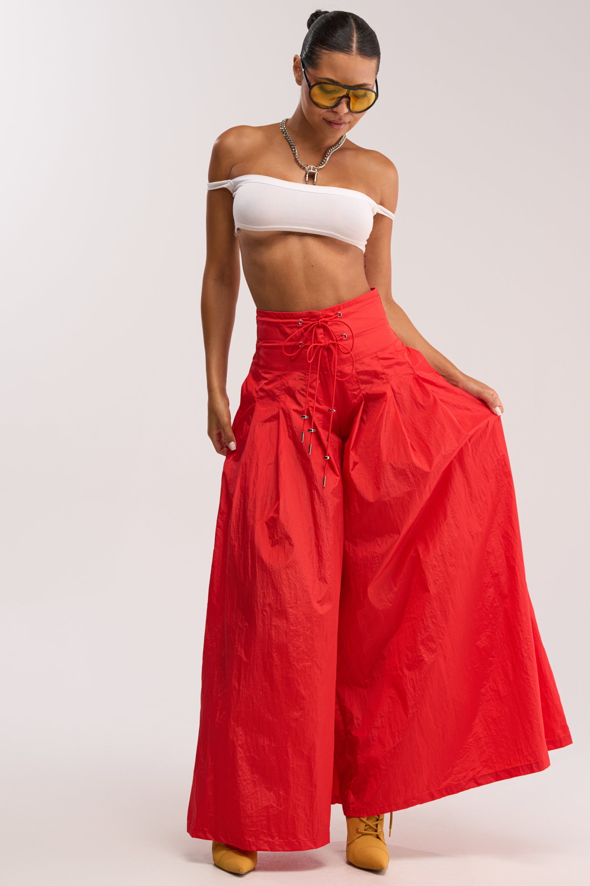 DANCE THE NIGHT AWAY PALAZZO PANT IN RED