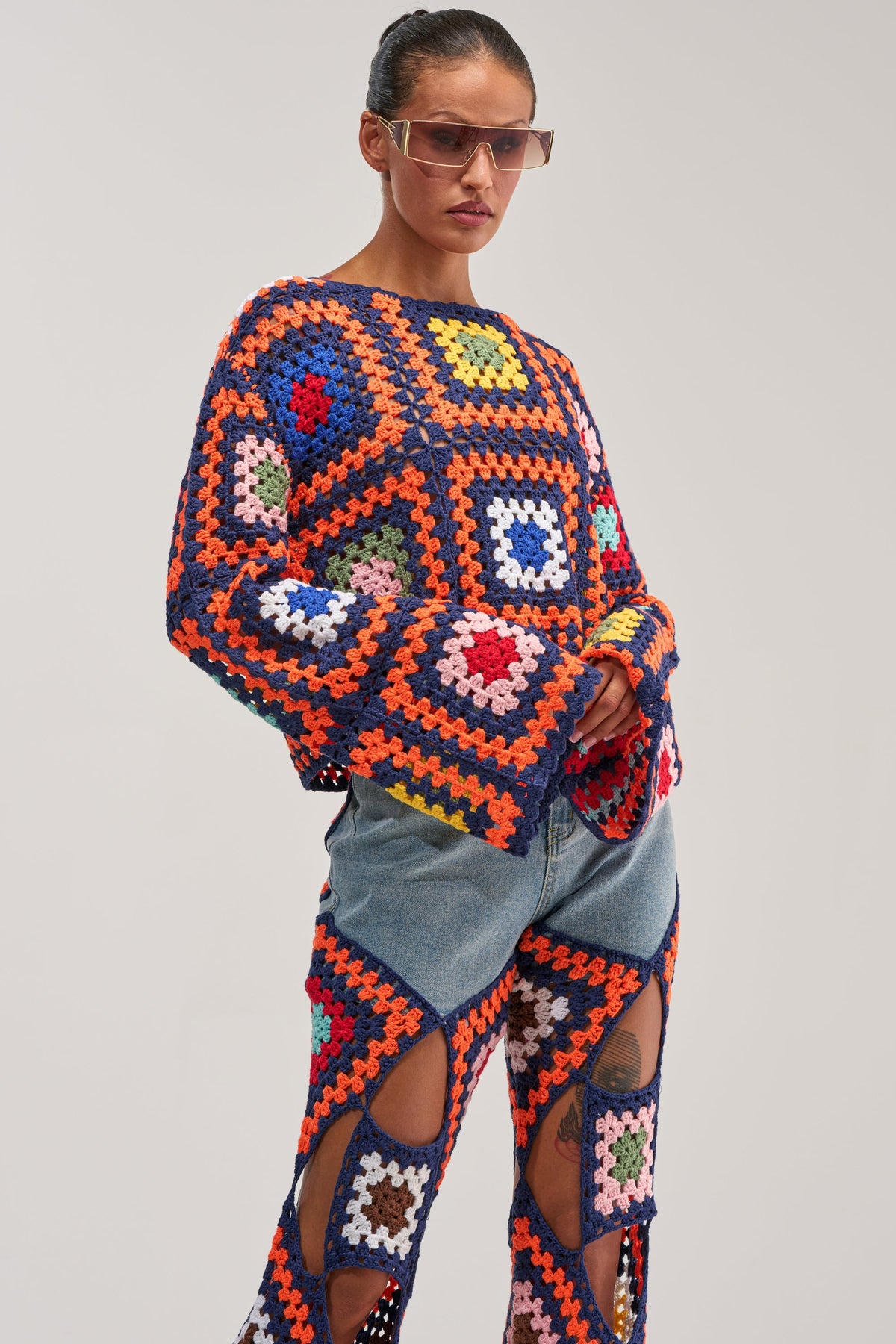 MIXED FEELING CROCHET SWEATER
