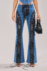 LACED UP DENIM