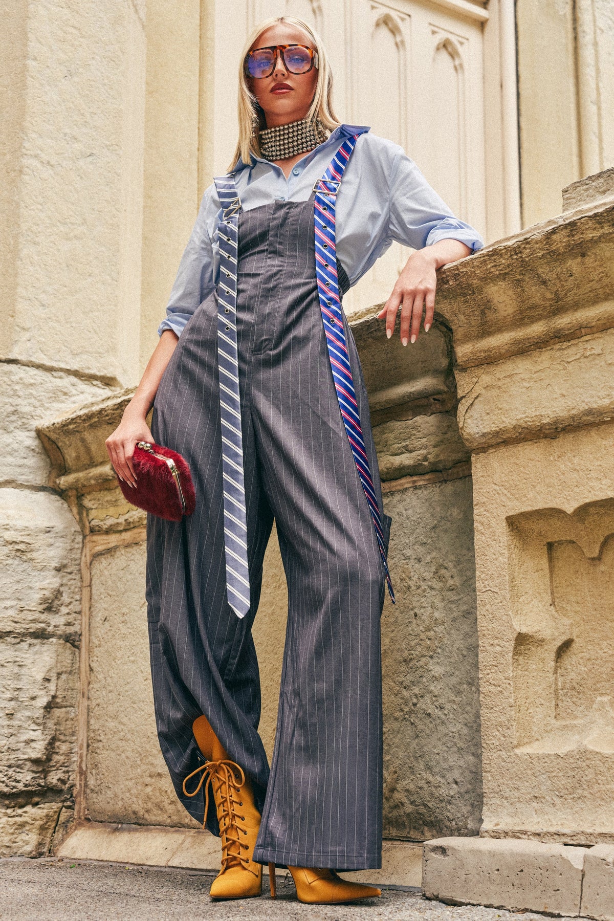 CLASS ACT PINSTRIPE OVERALLS