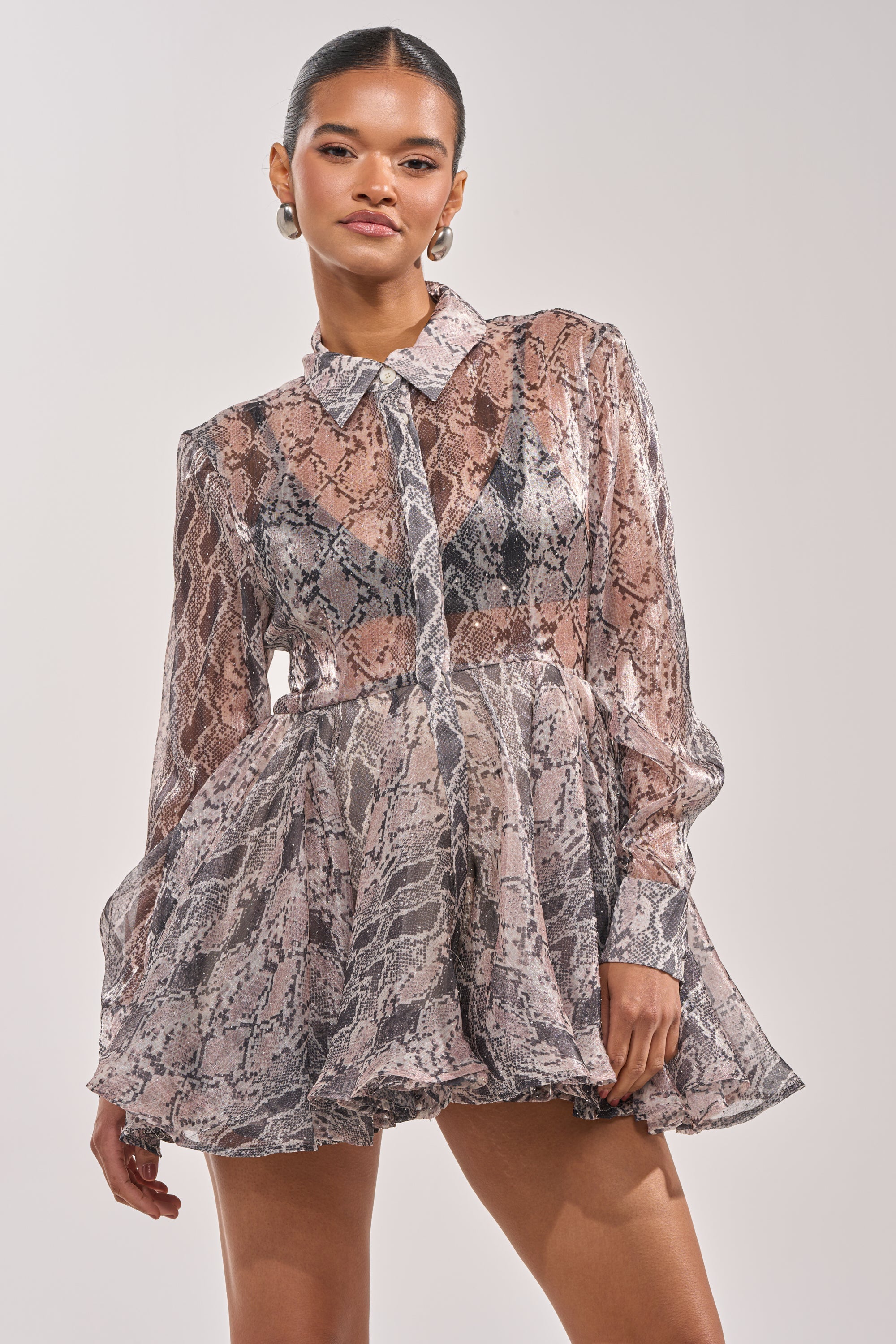 WILD RHYTHM SNAKE PRINT MINI DRESS